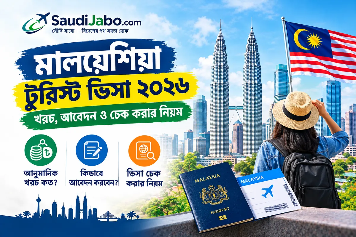 মালয়েশিয়া টুরিস্ট ভিসা ২০২৬: খরচ, আবেদন ও চেক করার নিয়ম