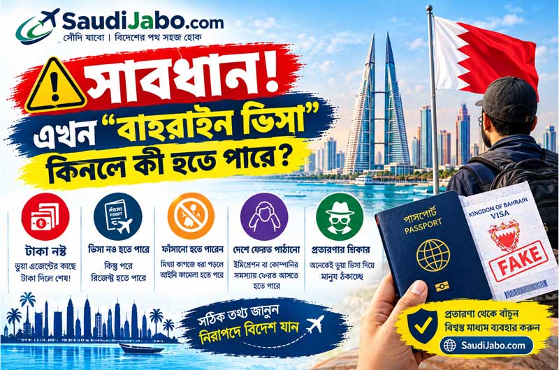 বাহরাইন ভিসার নামে দালালের প্রতারণা থেকে সাবধান