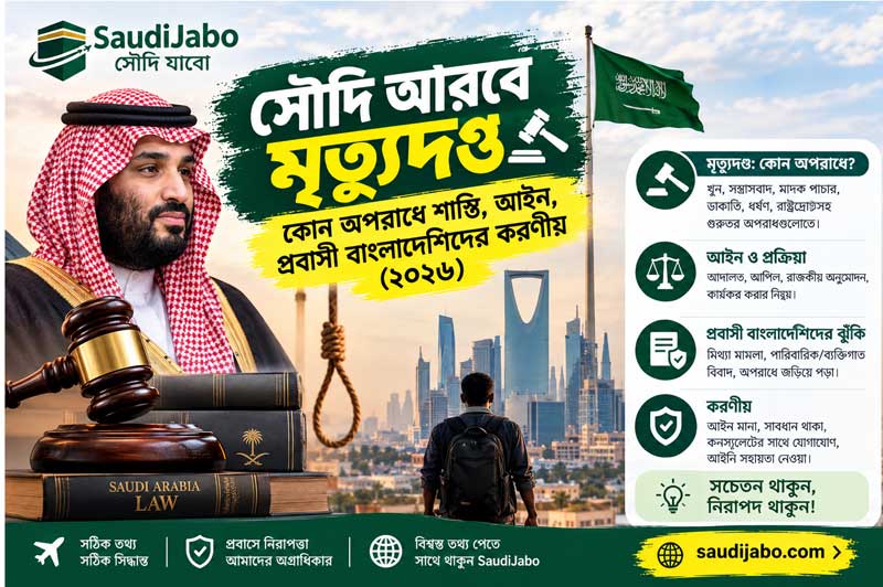 সৌদি আরবে মৃত্যুদণ্ড:অপরাধ,শাস্তি,আইন,প্রবাসী বাংলাদেশিদের করণীয়